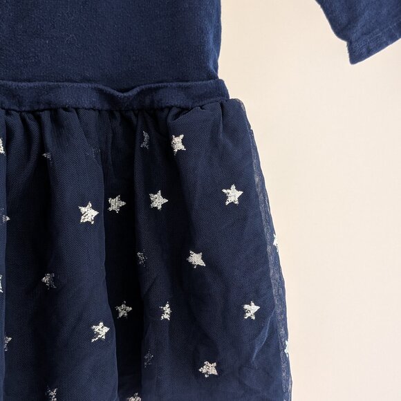 💚 2 for 20 💚 Carter’s Navy Star Tulle Skirt Dress – 4T - Picture 3 of 7